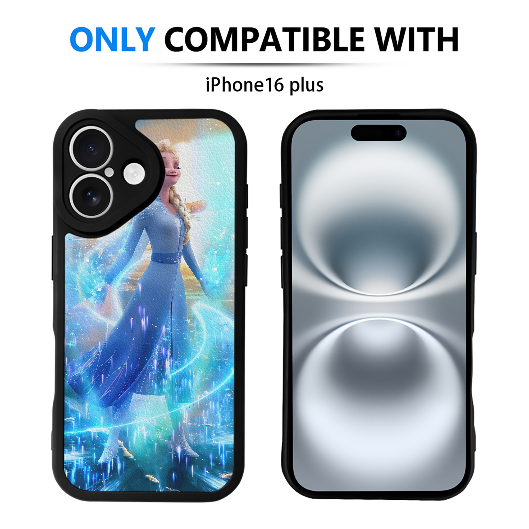 （画像用） アナと雪の女王 アンナ エルサ Frozen Anna Elsa 【iPhone 16シリーズ対応】シリコンスマホケース（レザー調） 材質：シリコン